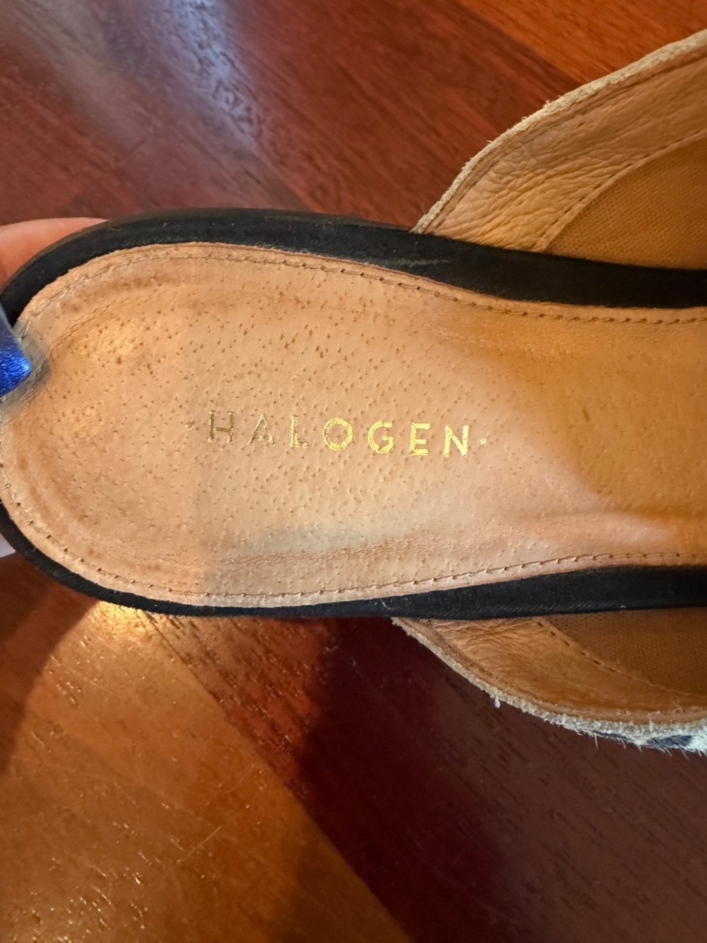 Halogen Violet Leopard Print Genuine Calf Hair Mules, Size 7.5 - Picture 8 of 10